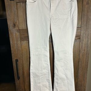White House Black Market Cream Boot Cut Pants